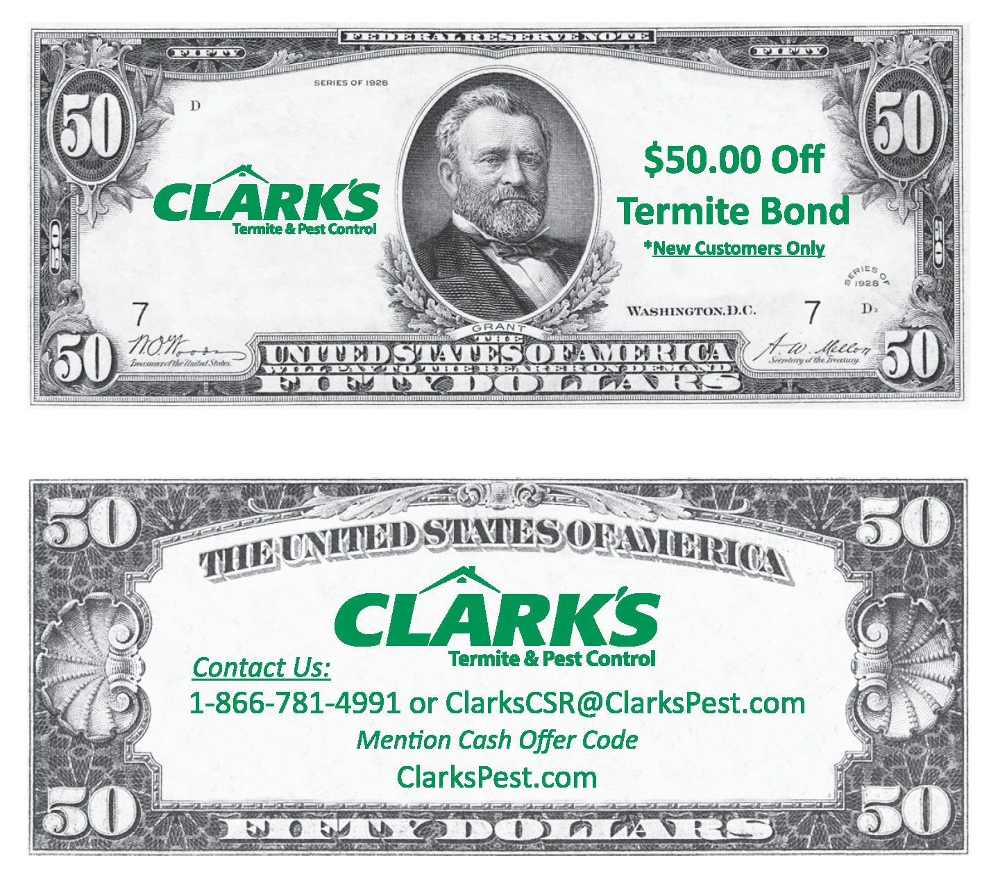 Clark pest clearance control coupon